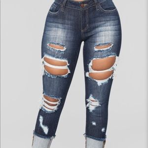 Fashion nova distress jeans